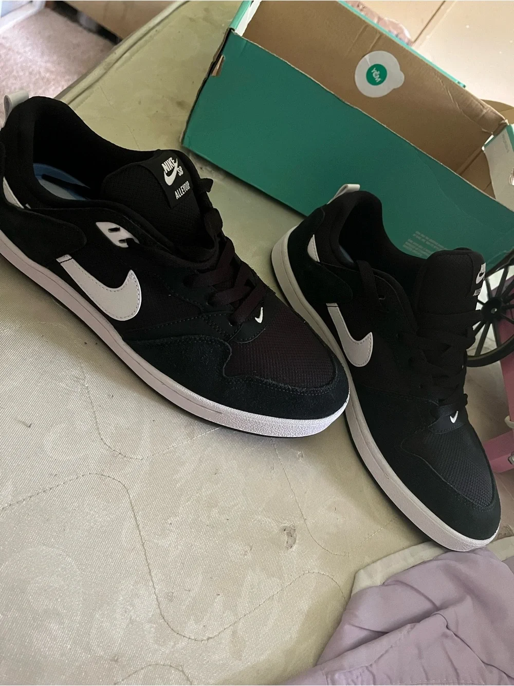 Nike Alleyoop Low-Top Sneakers in Black and White